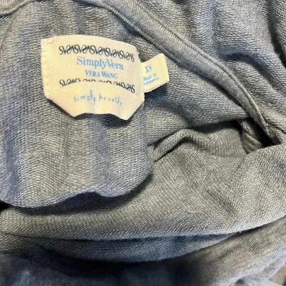 SIMPLY VERA Light Blue Sleeveless Soft Cowl Neck Midi Woman Dress - Picture 4 of 4